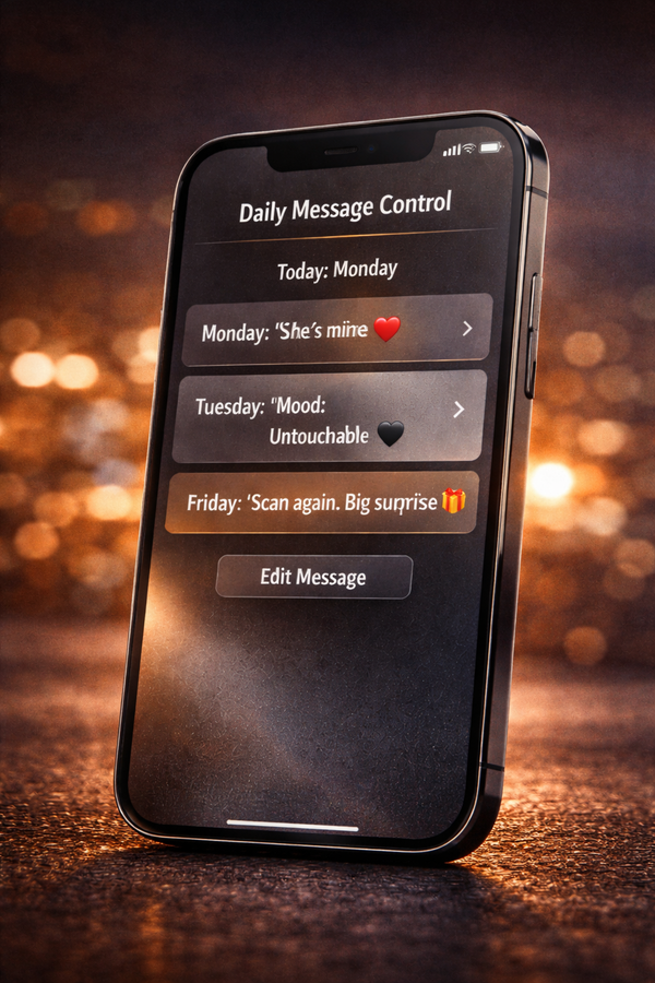 Smartphone showing daily message control