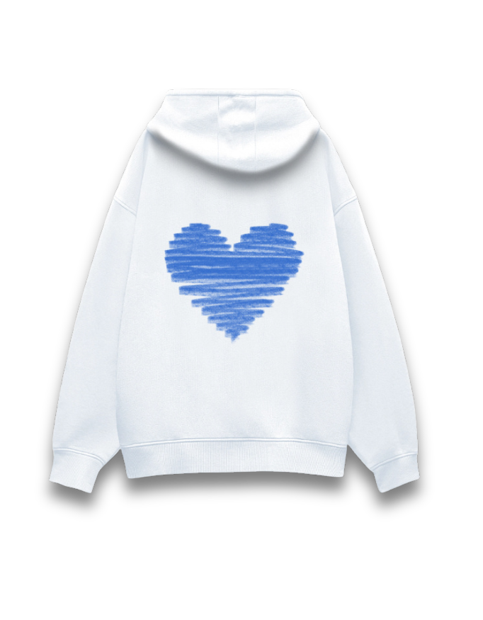 Blue Dreamy Heart Hoodie